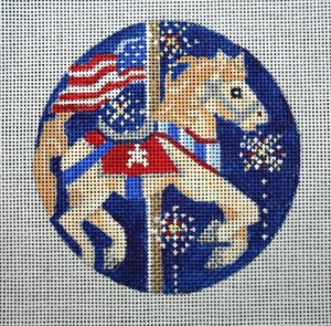 4th of July Carosel Horse  4"  18 mesh