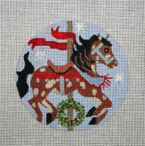 Christmas Carosel Horse  4"  18 mesh