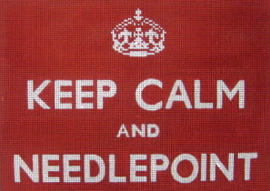 calm needlepoint red