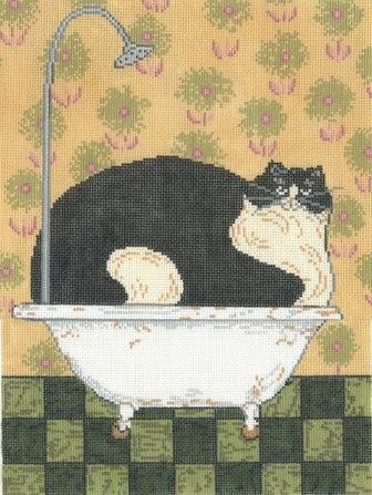 cat in tub