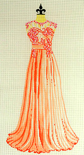 peach gown